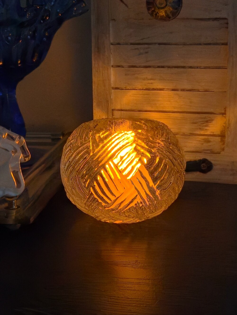 Iittala Finland Riitta Glass Yarn Ball Candle Holder Votive | Vintage Cottage